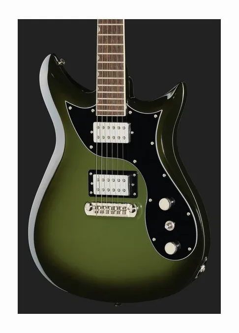 Gretsch EMTC CVT WYCHWD GRN, vista posteriore del corpo