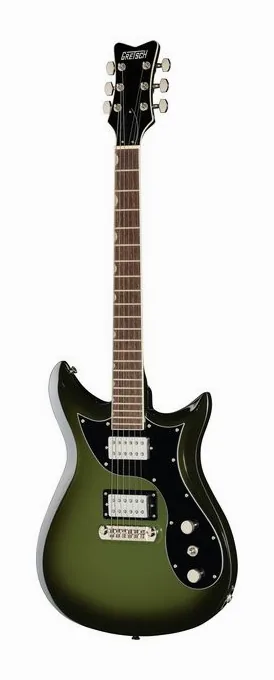 Gretsch EMTC CVT WYCHWD GRN in primo piano frontale