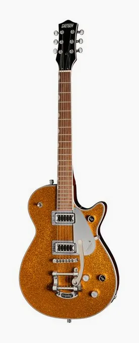 Gretsch EMTC Sparkle Jet FT GLD SPK fotografato frontalmente