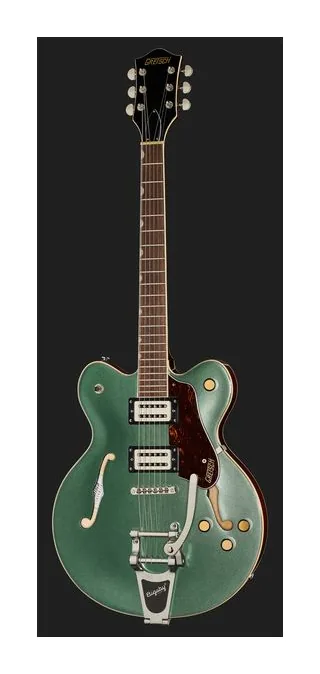 Gretsch G2622T STRML CB DC STL OLV, paletta con meccaniche e logo