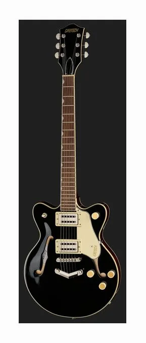 Gretsch G2655 STRML CB JR DC BLK, curve del body viste dall'alto