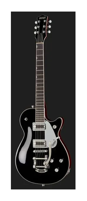Gretsch G5230T Electromatic Jet FT BLK, paletta con meccaniche e logo