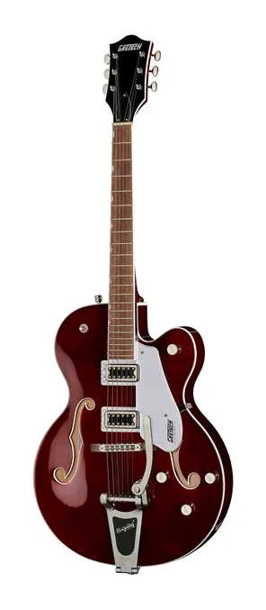 Gretsch G5420T Electromatic WS inquadrato di fronte su sfondo neutro