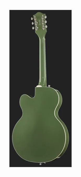 Gretsch G5420T EMTC CLS HLW ANV GRN, corpo e verniciatura in primo piano