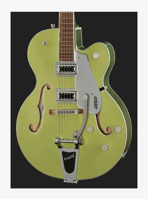 Gretsch G5420T EMTC CLS HLW ANV GRN, manico e tastiera visti di lato