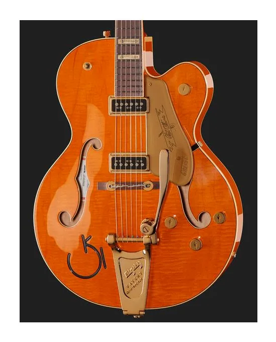 Gretsch G6120T-55VS Chet Atkins, corpo e verniciatura in primo piano