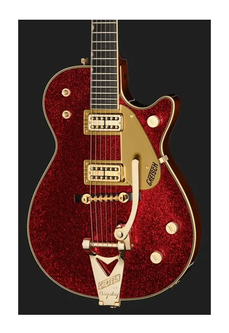 Gretsch G6129TG-59VS Sparkle Jet RD, manico e tastiera visti di lato