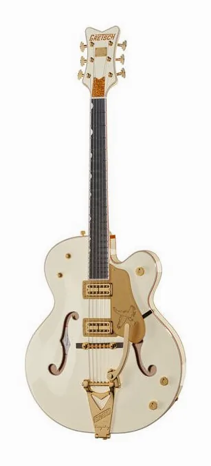 Gretsch G6136T-59VS White Falcon in primo piano frontale