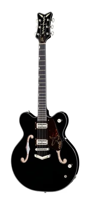 Gretsch G6636-RF Richard Fortus Black in primo piano frontale