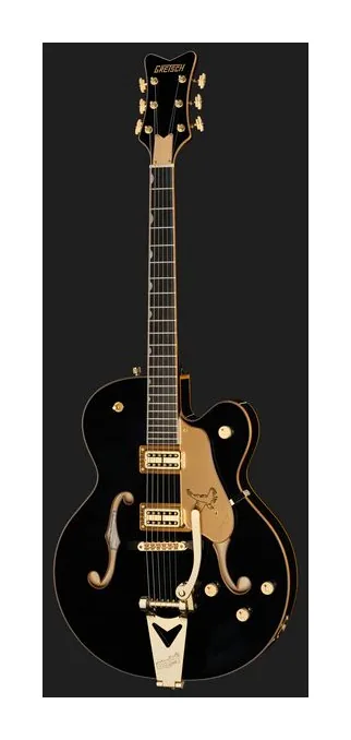 Gretsch Synchromatic Falcon BB Black, corpo e verniciatura in primo piano