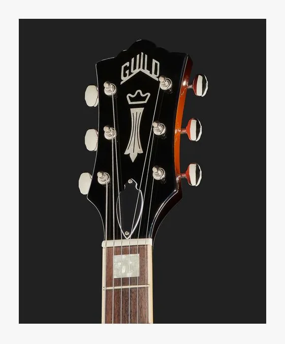 Guild Polara Deluxe Vintage Sunburst, capotasto e prime posizioni della tastiera