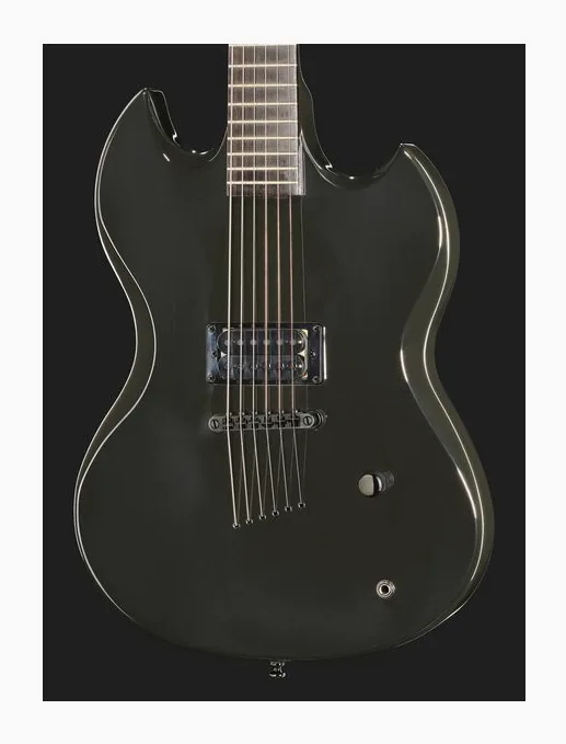 Guild Polara Night Edition Tungsten, curve del body viste dall'alto