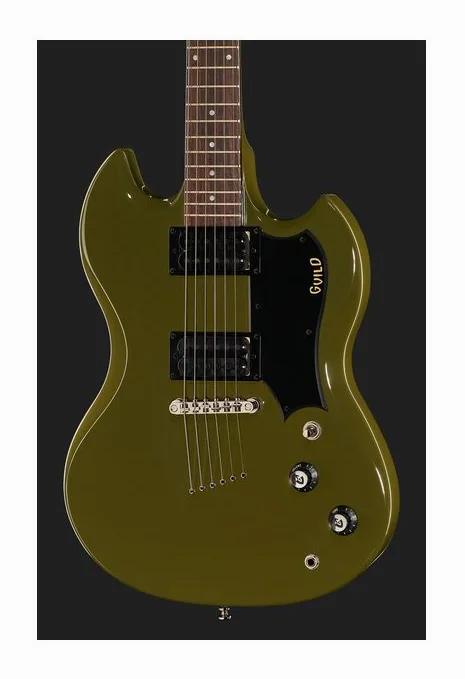 Guild Polara Phantom Green, pickup e manopole dei controlli