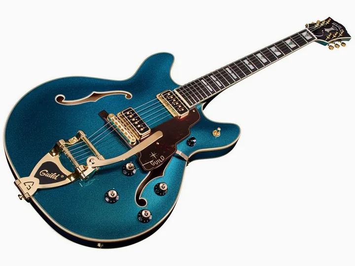 Guild Starfire Custom DC GVT TTD, manico e tastiera visti di lato