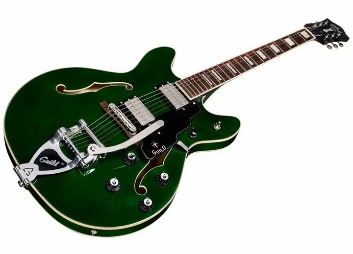 Guild Starfire Deluxe DC GVT EG, manico e tastiera visti di lato