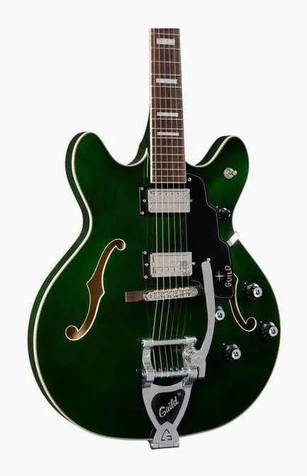 Guild Starfire Deluxe DC GVT EG, curve del body viste dall'alto