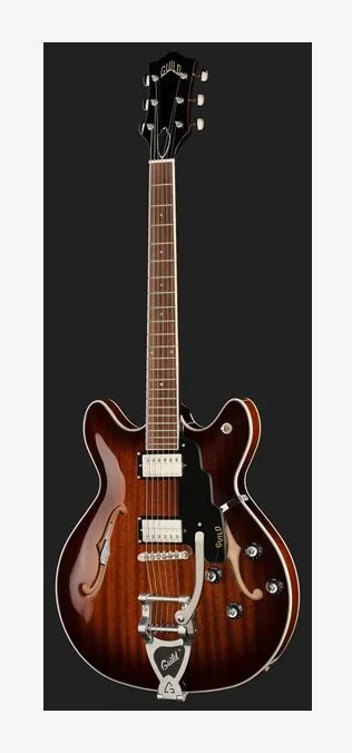Guild Starfire I DC California Burst, manico e tastiera visti di lato