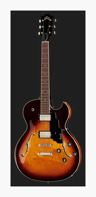 Guild Starfire I SC Antique Burst, manico e tastiera visti di lato