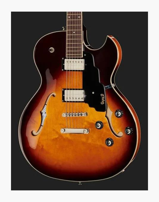 Guild Starfire I SC Antique Burst, corpo e verniciatura in primo piano