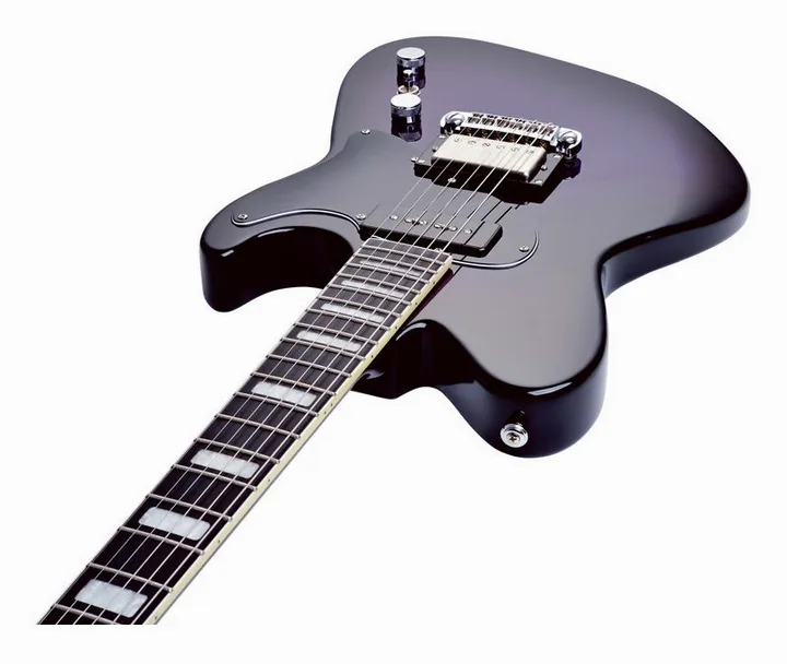 Hagstrom Adina Purple Burst, manico e tastiera visti di lato