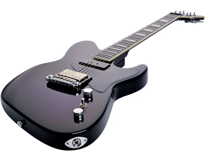 Hagstrom Adina Purple Burst, manico e tastiera visti di lato