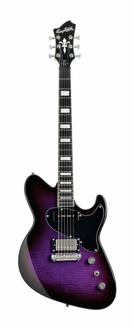 Hagstrom Adina Purple Burst visto di fronte