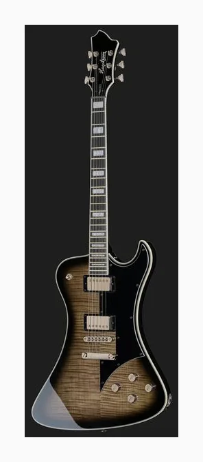 Hagstrom Fantomen Cosmic Black Burst, capotasto e prime posizioni della tastiera