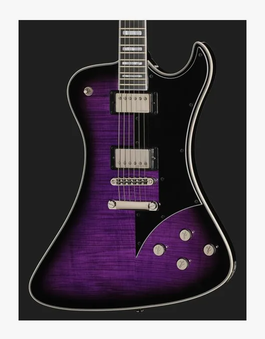 Hagstrom Fantomen Mystique Burst, corpo e verniciatura in primo piano