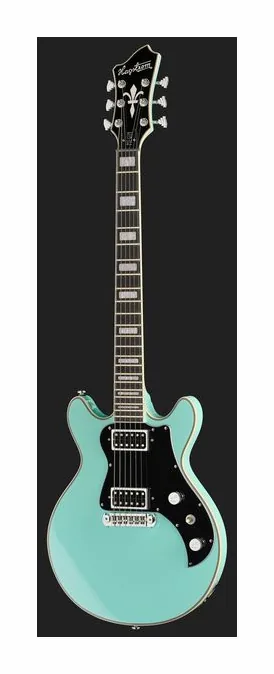 Hagstrom Megin Aged Sky Blue, profilo laterale del corpo