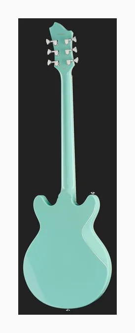 Hagstrom Megin Aged Sky Blue, profilo laterale del corpo
