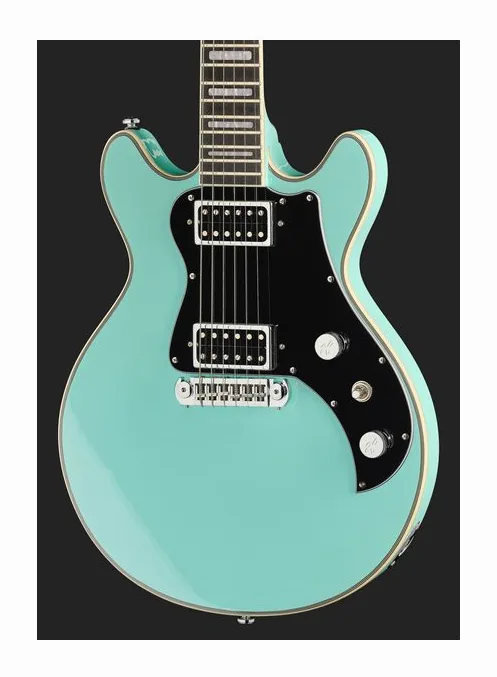 Hagstrom Megin Aged Sky Blue, paletta con meccaniche e logo