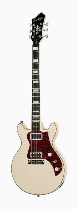 Hagstrom Megin Creme visto di fronte