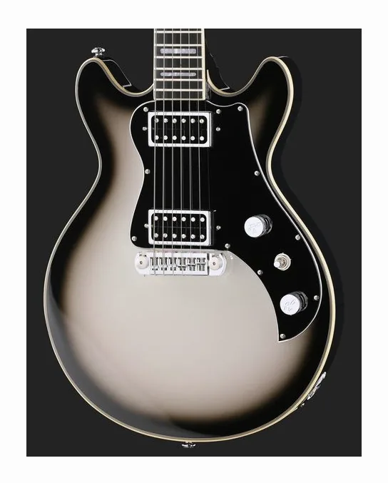 Hagstrom Megin Grey Burst, corpo e verniciatura in primo piano