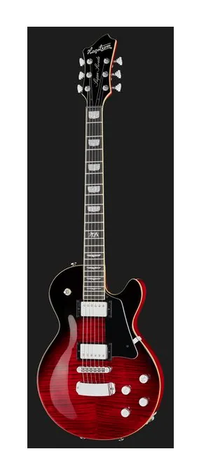 Hagstrom Super Swede Crimson Flame, capotasto e prime posizioni della tastiera