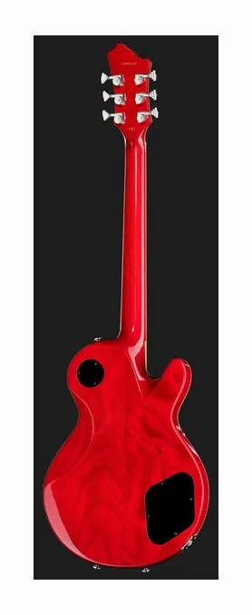 Hagstrom Super Swede Crimson Flame LH, manico e tastiera visti di lato