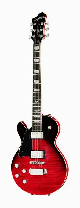 Hagstrom Super Swede Crimson Flame LH visto di fronte