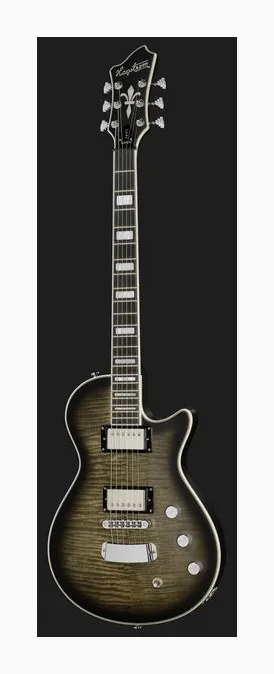 Hagstrom Ultra Max Cosmic Blackburst, paletta con meccaniche e logo