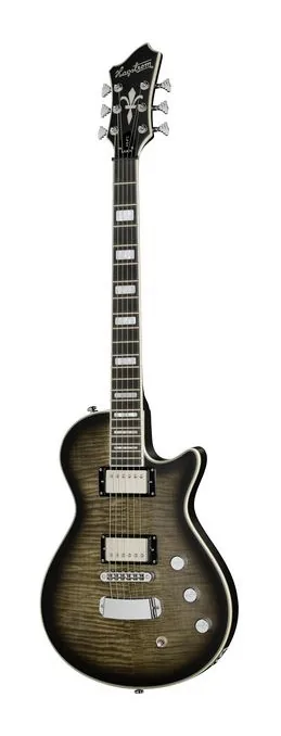 Hagstrom Ultra Max Cosmic Blackburst fotografato frontalmente
