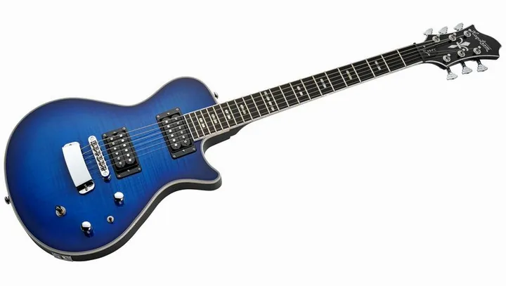 Hagstrom Ultra Swede Worn Denim Burst, capotasto e prime posizioni della tastiera