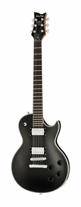 Harley Benton Agufish STD Signature BK in primo piano frontale