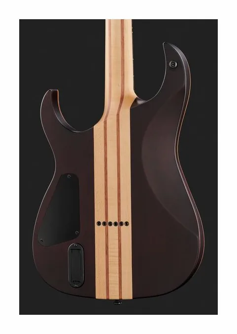 Harley Benton Amarok-6 BKRD Quilted Burst, paletta con meccaniche e logo