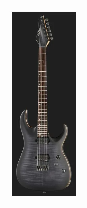 Harley Benton Amarok-6 BKNT Flame Burst, vista posteriore del corpo