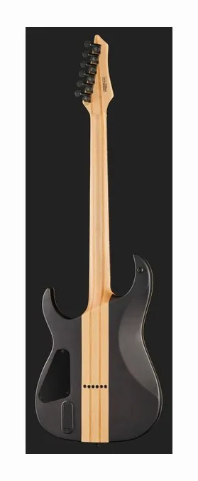 Harley Benton Amarok-6 BKNT Flame Burst, manico e tastiera visti di lato
