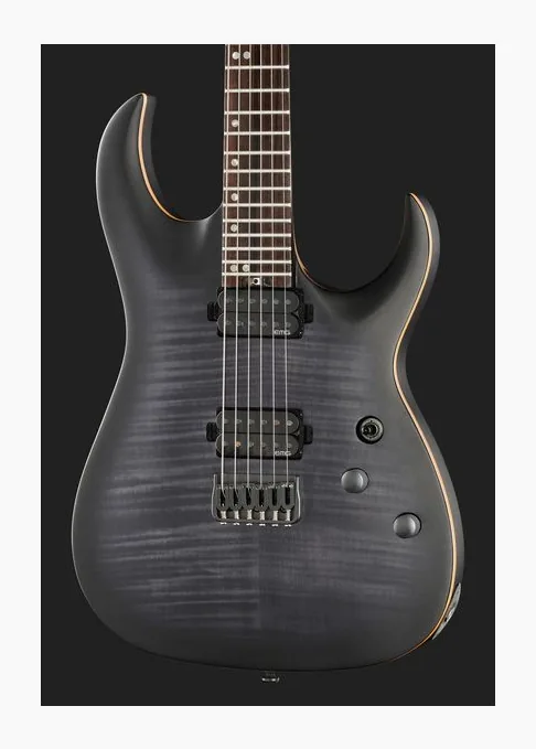 Harley Benton Amarok-6 BKNT Flame Burst, vista posteriore del corpo