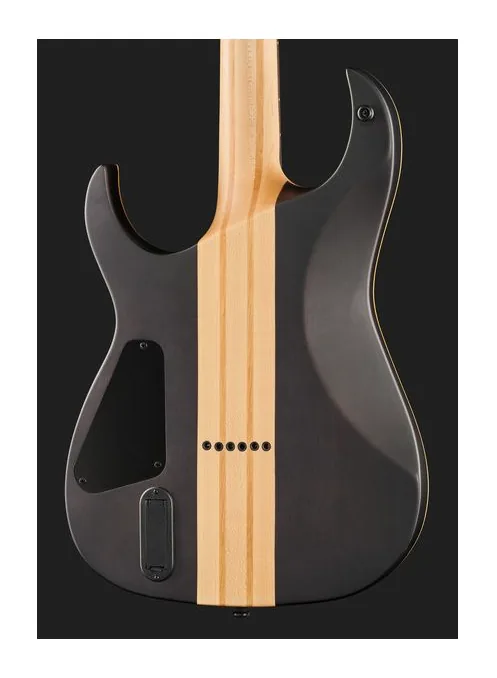 Harley Benton Amarok-6 BKNT Flame Burst, corpo e verniciatura in primo piano