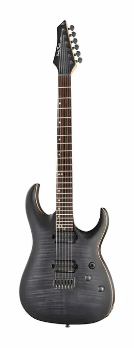 Harley Benton Amarok-6 BKNT Flame Burst visto di fronte