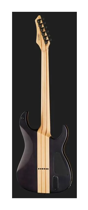 Harley Benton Amarok 6 LH BKNT Flame Burst, corpo e verniciatura in primo piano