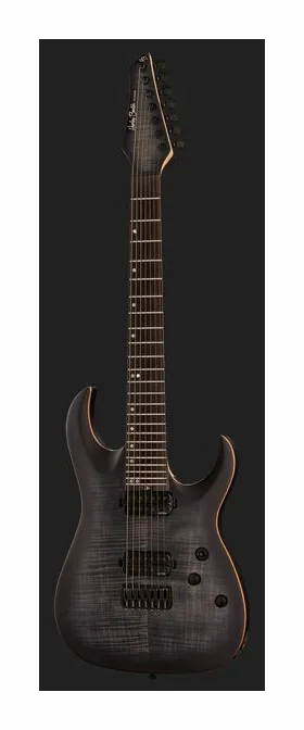 Harley Benton Amarok-7 BKNT Flame Burst, profilo laterale del corpo