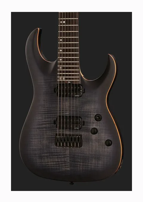 Harley Benton Amarok-7 BKNT Flame Burst, ponte e meccaniche di intonazione