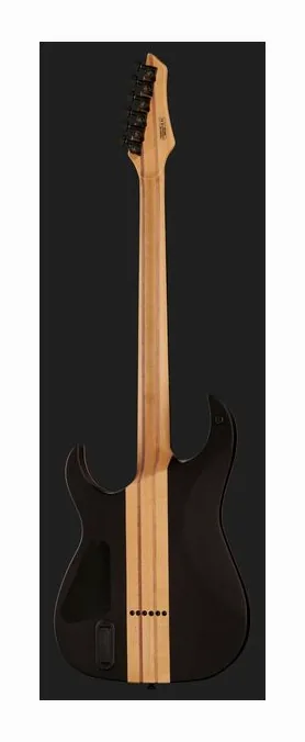 Harley Benton Amarok-BT BKNT Flame Burst, manico e tastiera visti di lato